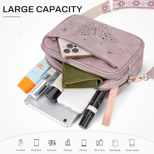Crossbody Purse for Women Vegan Leather Small Crossbody Bags with Adjustable Strap Multiple Pockets2