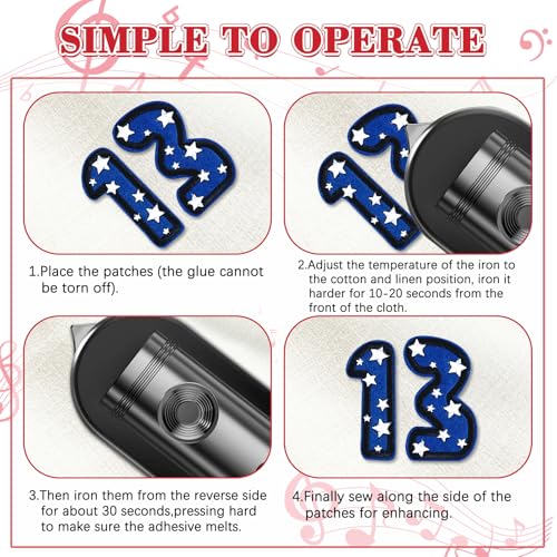 Zlsptk MUSIC IRON ON PATCHES 01 9Pcs Music Singer Embroidered Iron thumb #6