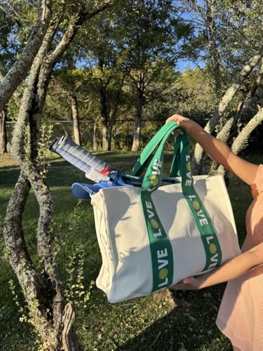 Tennis Tote - Bolsa de lona grande con bolsillos interiores miniatura 2