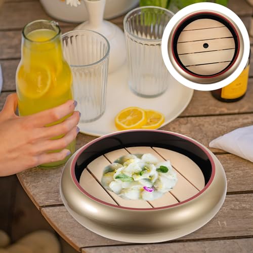 Lurrose 2 piezas plato sushi japonés con tabla de madera miniatura 6