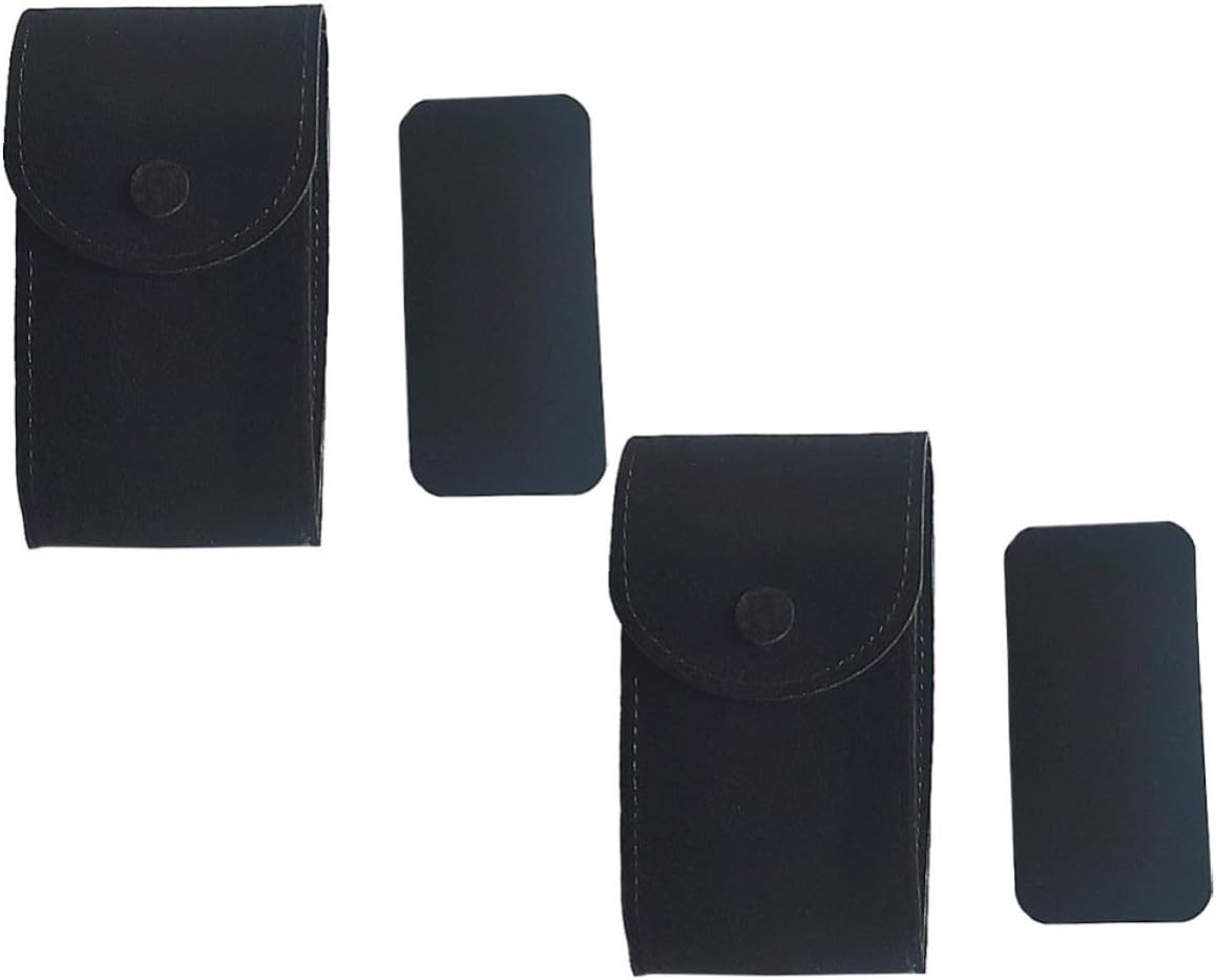 2pcs Black Flannel Watch Storage Pouch Scratch and Dust Resistance, Portable Watch Travel Bag for Jewelry and Small Accessories Organizer