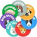 Cute Dogs French Lessons Reward Sticker Labels, 70 Stickers @ 1" inch, Glossy Photo Quality, Ideal for Children Parents Teachers Schools Doctors Nurses Opticians
