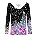 Christmas Shirts for Women Long Sleeve Fur Collar Shirt Cute Holiday Shirts Trendy Xmas Clothes Vacation Tees Pullover Black-a