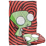 Invader Zim Blanket, 36'x58' Invader Zim Gir Spiral Silky Touch Super Soft Throw Blanket