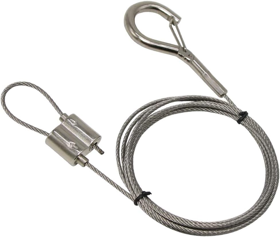 2-Piece Adjustable Suspension Cable kit for Heavy Frame Picture Photo Mirror Suspension Artwork Pendant 2m x 2mm Stainless Steel Cable