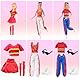 26 Stück Puppen Kleidung und Zubehör, Sweater Shorts Set Football Sports Skirt Sports Suit Casual Skirt, 5 Schuhe, 6 Accessoires Zufälliger Stil für 11.5 Zoll Mädchen Puppen