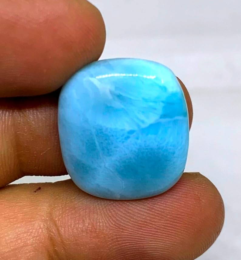 Larimar naturel rectangulaire pour fabrication de pendentif et création de brique DIY - 2