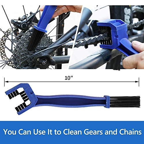 rorecay Bike Chain Cleaner Set: Bicycle Tools Kits Set with Sprocket Scraper Repair Machine Brushes Mitt Clean Gear for Mountain | Road | Park | Hybrid | BMX and Motorcycle(6 Pcs)