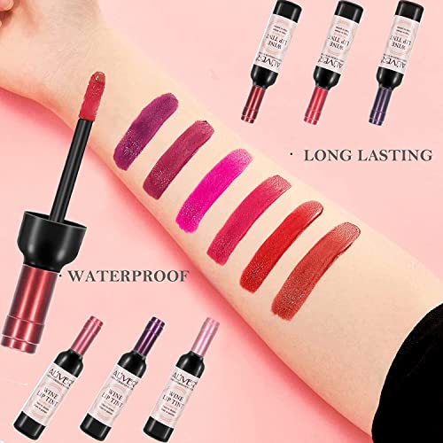 Xidore 6 Colors Wine Lip Tint,Lip Tint,Long Lasting Waterproof Lip Tint Set,Wine Lipstick Matte , Lip Stain Lip Gloss For Girlfriends, Mom,Wife,Women #TOP4