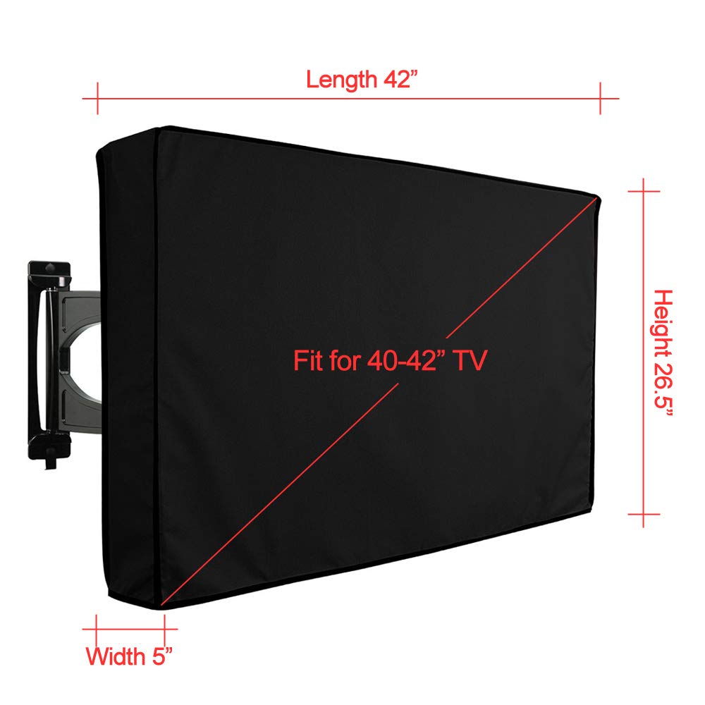Gamogo Copertura per TV da Esterno 40"- 42" Protezione da Polvere per TV Protettiva Telecomando Copertura Inferiore per TV LED al Plasma