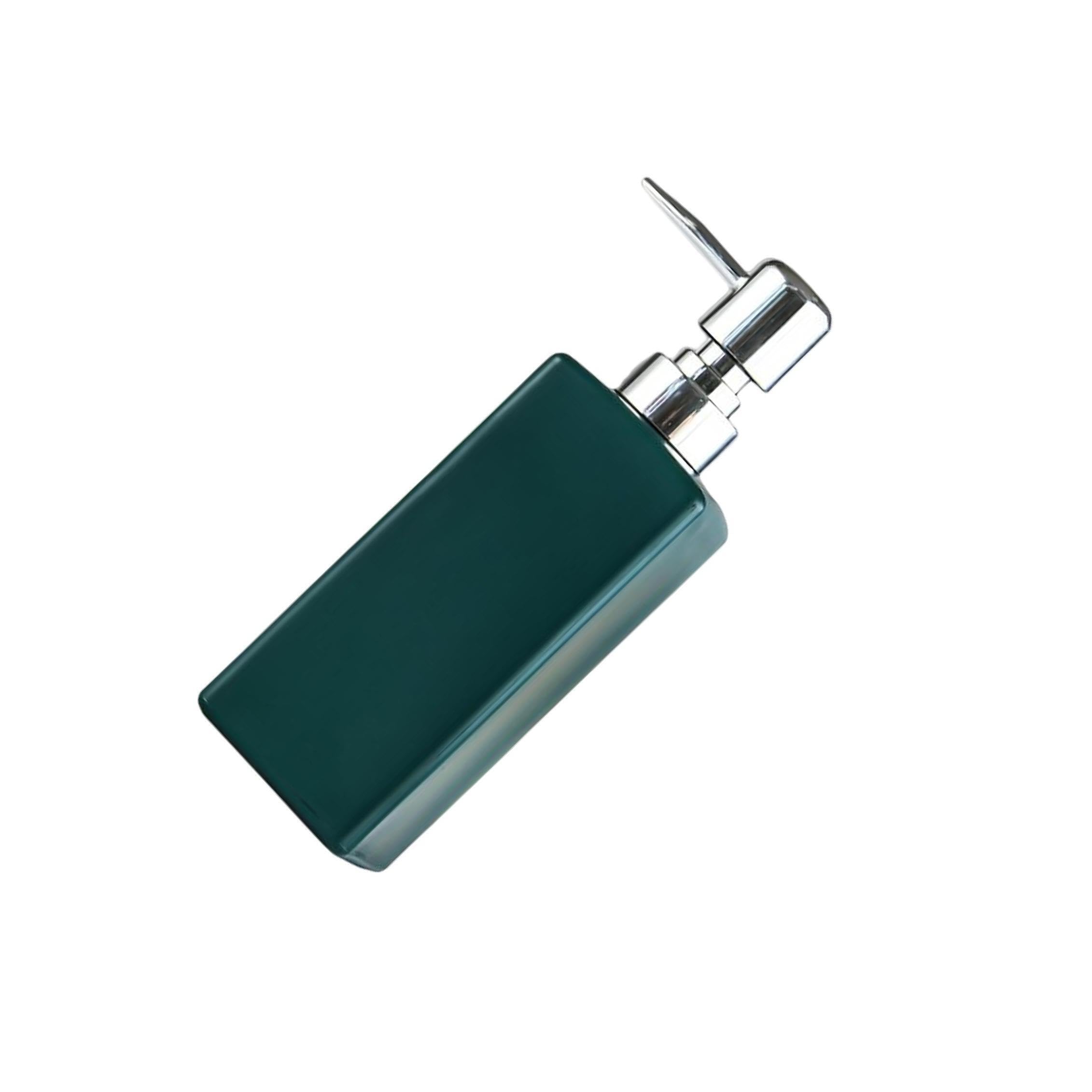 Zambuph Green Durable Marble Pattern Ceramic Lotion Dispenser 350Ml Liquid Pump Bottle Exceptional For Bathroom And Kitchen Countertops Marble Pattern Lotion Bottle, 5.7X5.7x19.6cm