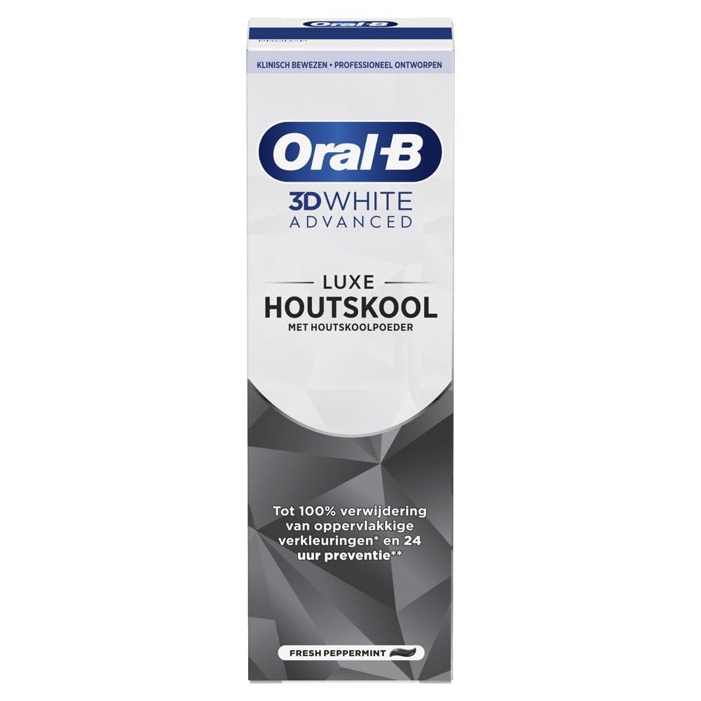 Oral-B 3D White Advanced Luxe Charcoal Toothpaste 75ml : Amazon.com.be:  Health & Personal Care