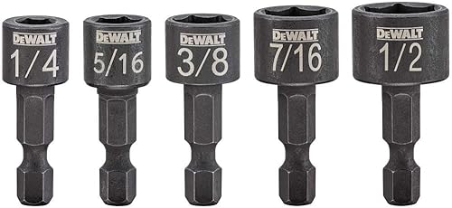 DEWALT - Juego de destornilladores de tuercas DWAIND-5, compacto, 5 piezas (DWAIND5)