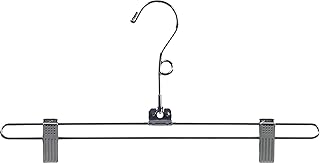 Chrome Metal Salesman Bottom Hanger with Clips and Loop on Neck in 12