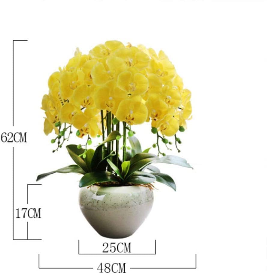 Phalaenopsis artificiel de qualité supérieure avec vase design - 5