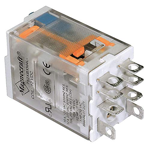 MAGNECRAFT 782XBXM4L-12D Power Relay, DPDT, 12VDC, 15A, Plug in