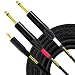 Mogami GOLD 3.5-2TS-06 Stereo Audio Y-Adapter Cable, 3.5mm TRS Plug to Dual 1/4" TS Plugs, Gold Contacts, Straight Connectors, 6 Foot