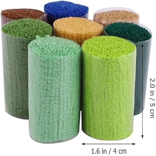 Image of Yglnden 10 Bundles Latch Hook Kit Colorful Yarn Bundles Cut Rug DIY Latch Hook Yarn for Handmake Craft Sewing Knitting for Adults (10 Bundles# Brown G)