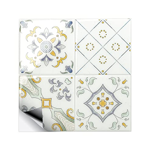Smart Tiles Peel And Stick Backsplash - 5 Sheets Of 9" X 9" - 3D Adhesive Peel And Stick Tile Backsplash For Kitchen, Bathroom, Wall Tile #TOP2