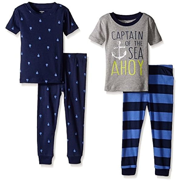 Carter's Baby - Pantalón de niño (4 piezas, diseño de capitán de 9 meses)