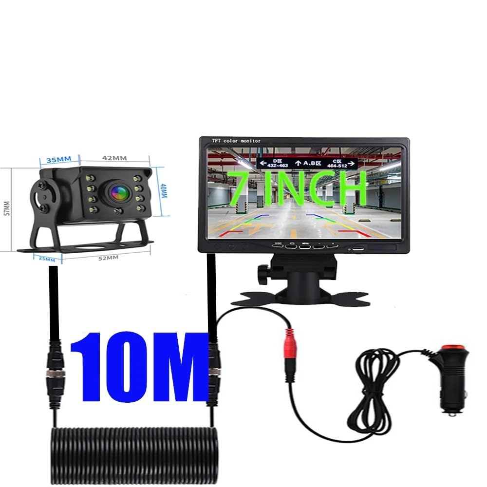 Telecamera Posteriore Per Camion Per Parcheggio Per Autobus | Posteriore auto di backup universale con 4.3 o 5/7.(7inch 10M 8LED)