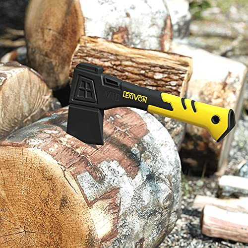Lexivon V10 Camping Hatchet, 10-Inch Axe | Ergonomic Tpr Grip, Lightweight Fiber-Glass Composite Handle | Protective Carrying Sheath Included (Lx-V10) #TOP4