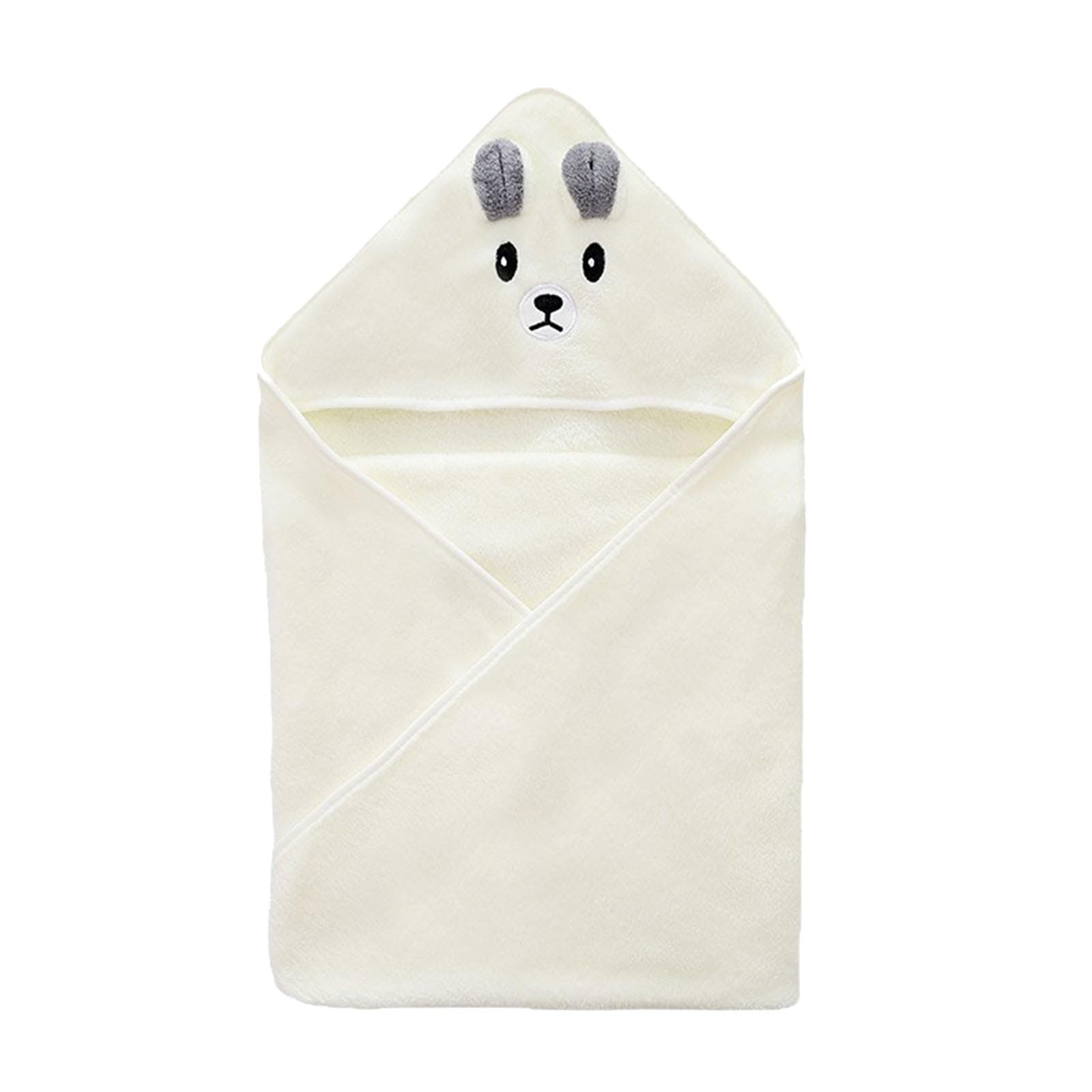 Baby Hooded Towel Super Absorbent Soft Coral Fleece Bath Towels with Animal Designs for Newborns Infants Toddlers Kids