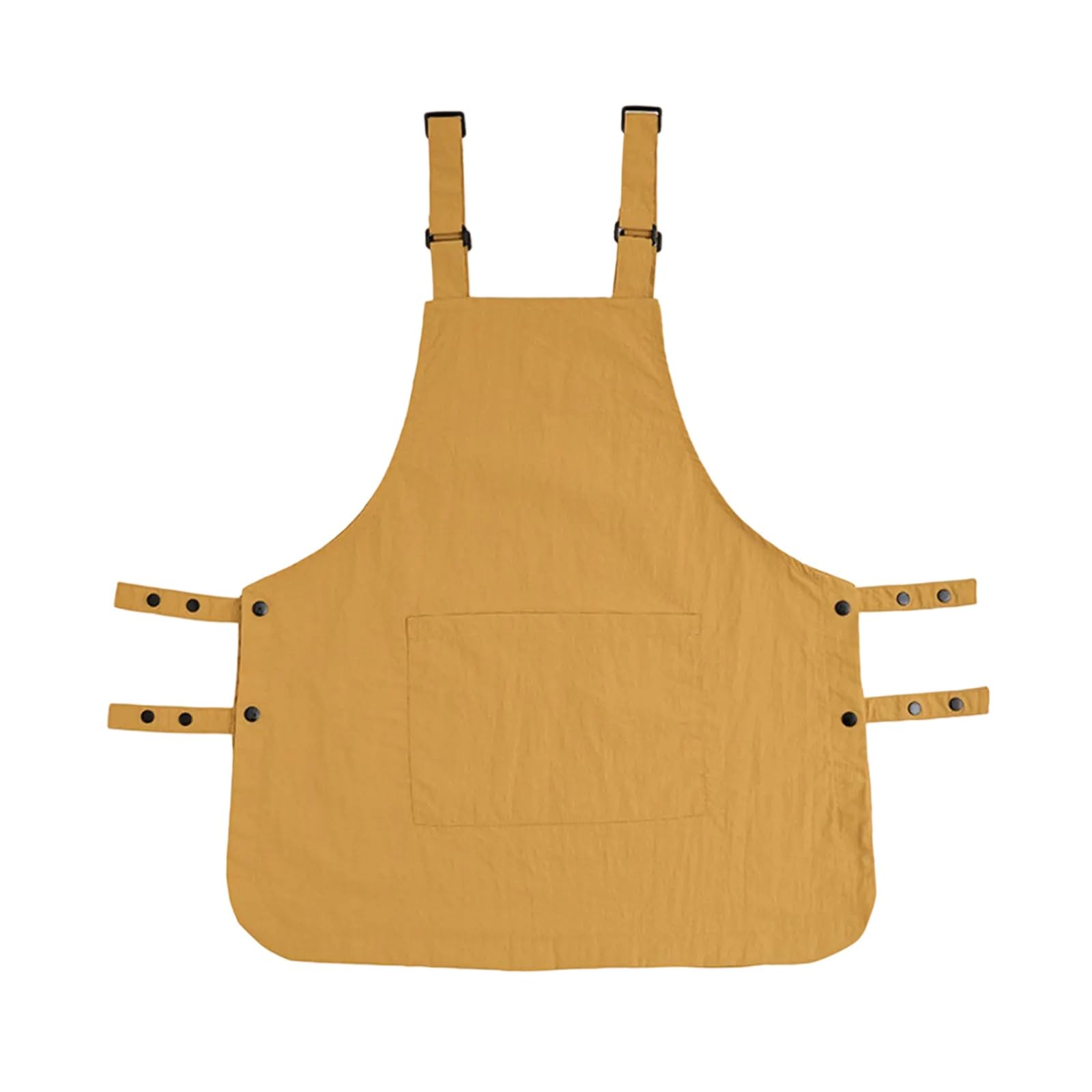 Buxuaaaa Water Resistant Apron with Side Button and Multiple Pockets Overall Pinafore for Home Cooks and Professional Chefs Cooking Apron