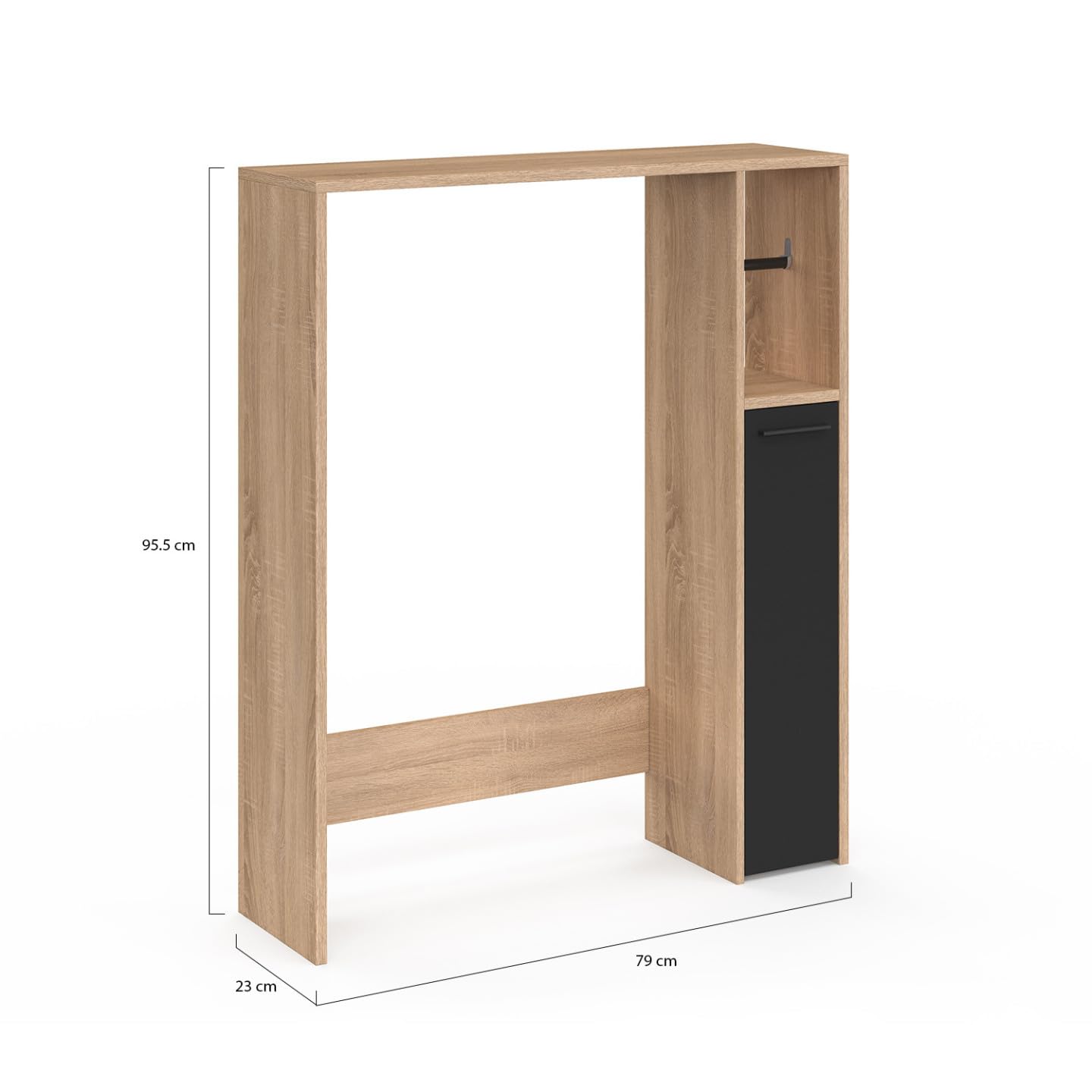IDMarket - Top WALLIS avec meuble en hêtre et noir
