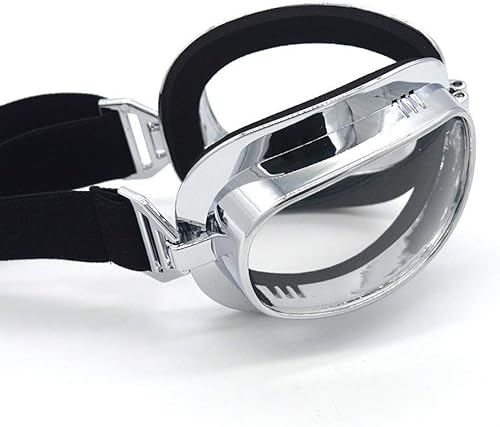 Miniatura 5 de evomosa - Gafas de motocicleta estilo piloto vintage, gafas de motocross retro, gafas de deporte al aire libre para medio casco