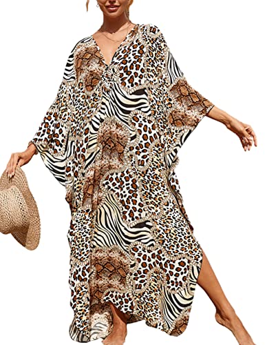 ZaisuiFun Caftano Donna Elegante Mare Lungo...