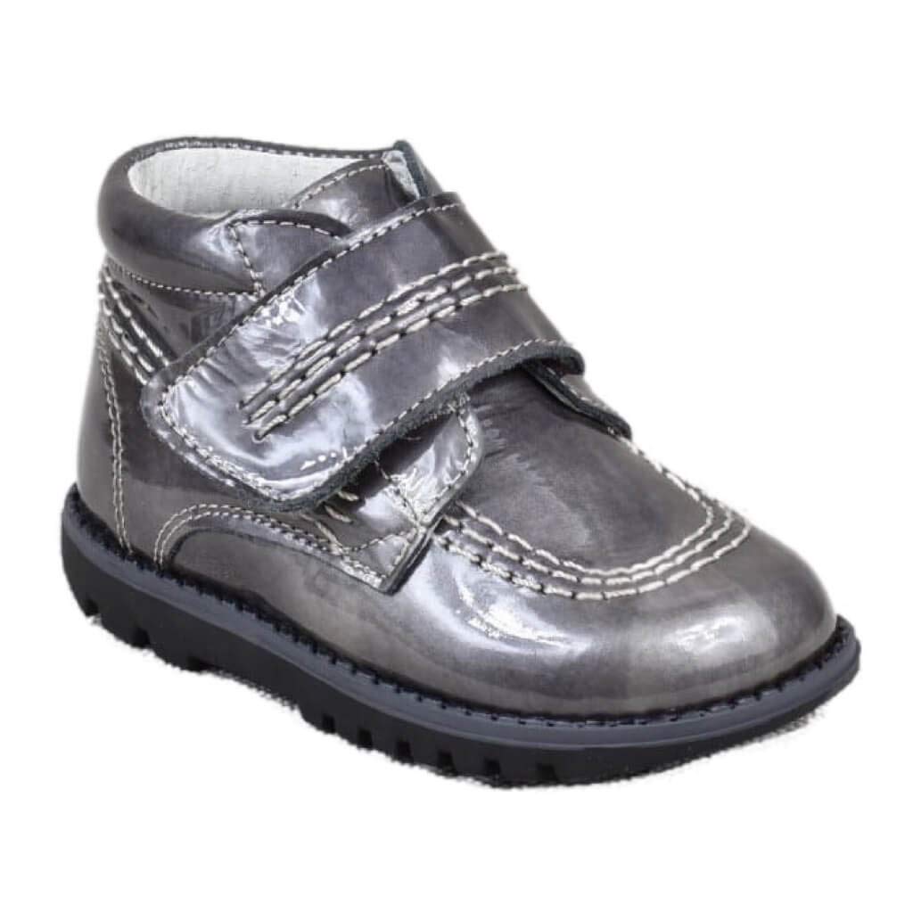 GUXS Botita Tipo Kickers Piel Gris