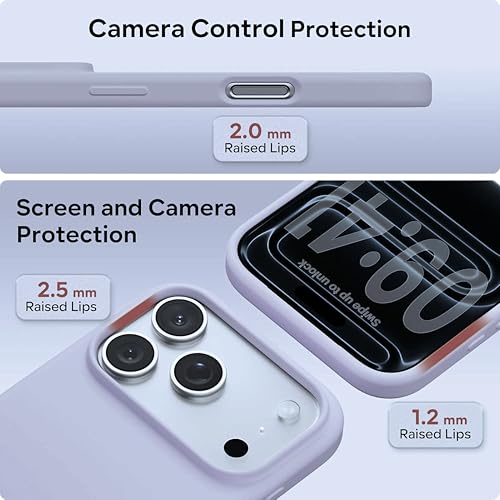 Image of Silicone Case for iPhone 17 Pro Max 6.9-Inch, Silky-Soft Touch Full-Body Protective Phone Case, Shockproof Back Cover for iPhone 17 Pro Max (Alica Blue)