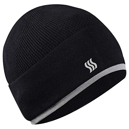 Saaka Beanie Hat. Soft & Lightweight. Running, Walking, & Exercise. Cap For Men & Women (Black) #TOP26