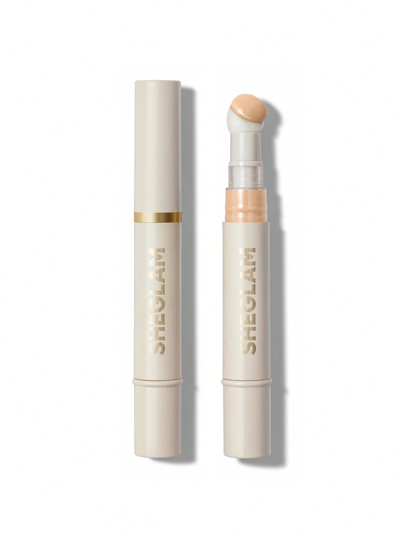 SHEGLAMComplexion Boost Concealer Sponge-Head Applicator Matte Liquid Concealer Long Lasting Brightening Color Corrector Weightless All-Day Long Lasting Hydrating Concealer-Fair