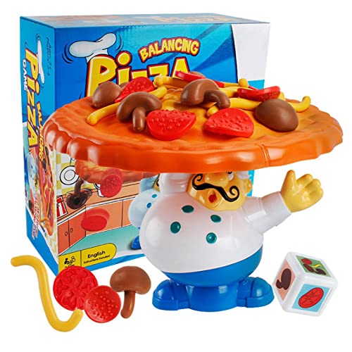 Yatoiasu Pizza Pile Up Jeu, Jeu de Nourriture Pizza Play, Associez Les Couleurs et Les Formes pour créer Une Pizza Parfaite Jouets éducatifs Montessori pour Tout-Petits Cover