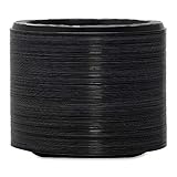 Genuine Joe GJO10427 Plastic Round Plate, 6' Diameter, Black (Pack of 125)