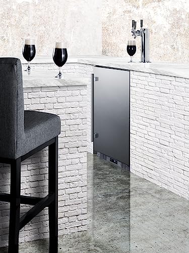 Summit Appliance SBC683OSTRIPLE 24" Wide Built-in Outdoor Beer Kegerator, 5.6 cu.ft Interior, Weatherproof, Automatic Defrost, Digital Thermostat, Tap Cool System, Adjustable Shelves, 4 Casters on Fridge.com