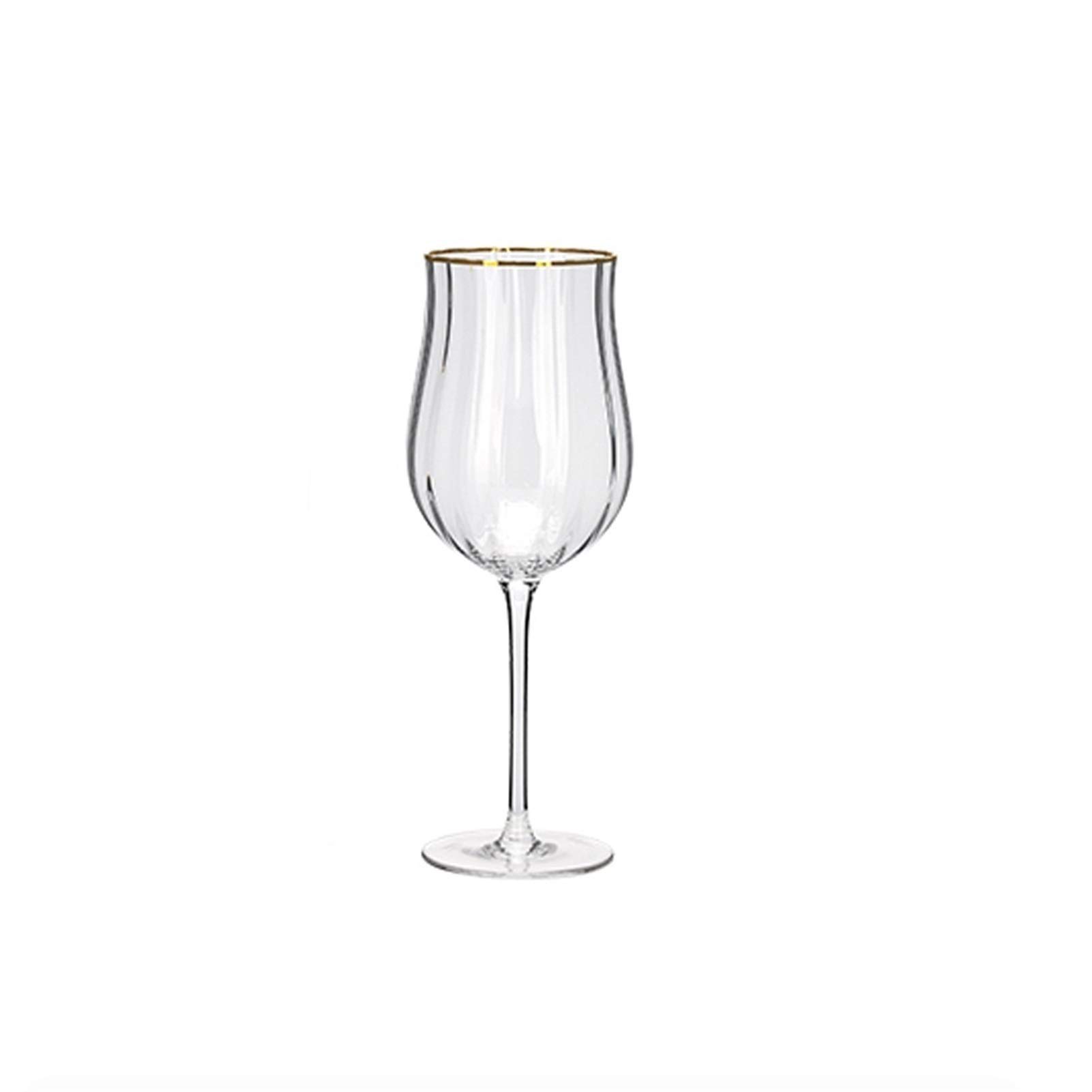 Copa de vino rojo estilo Phnom Penh de cristal tallado vertical