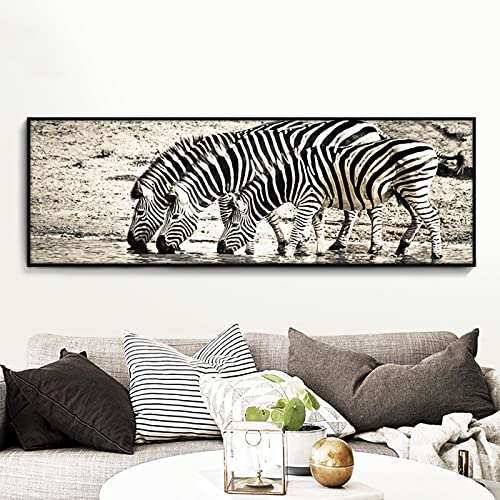 Broderie diamant 5D animaux zèbre 60x180cm, idée cadeau originale adulte enfant