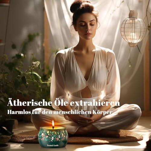 Scented Candles Set, 4.4 Oz 4 Pack Christmas Aromatherapy Candles Gift Set for Women, Candles Gift Sets for Christmas, Valentine's Day, Anniversary, Mother's Day - Image 5