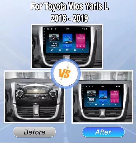 Radio Coche 2 DIN Android Auto 4 Nuclear para Toyota Yaris 2016 2
