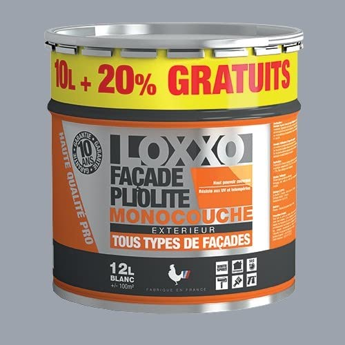 LOXXO Peinture Façade Pliolite 12L Gris ciment RAL 7040 12 L Cover
