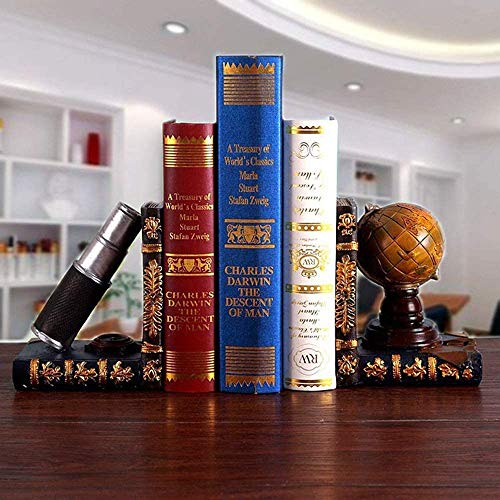 Serre-livres globe en résine délicate pour bibliothèque haut de gamme