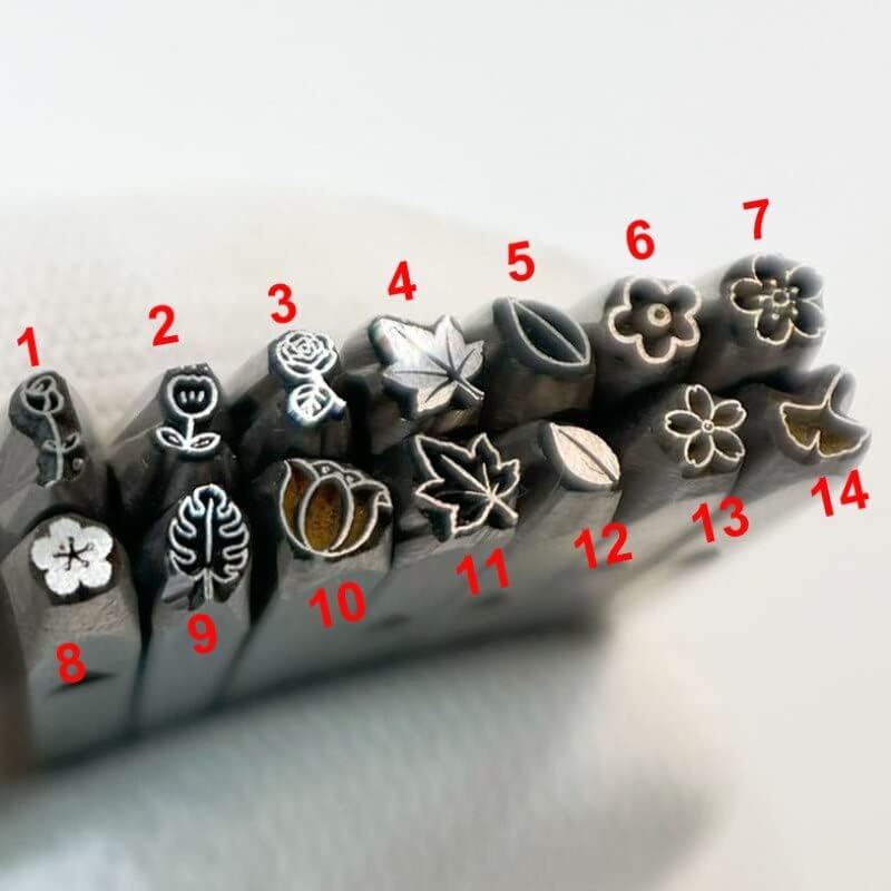3mm Metal Stamp Jewelry Stamping Tool Flower Leaf Style High Speed Steel Stamps Leather Silver Pressing Embossing Punch - (Color: 1pc No.11)