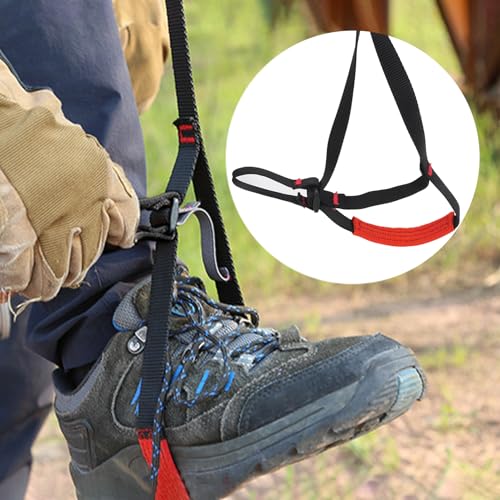 Yulatik 2.6-4.4 FT 16KN Foot Ascender, Adjustable Climbing Ascender Strap Rope Foot Belt Rock Climbing Rappel Rescue for Mountaineering, Rock Climbing, Engineering Protection - Thumbnail 2