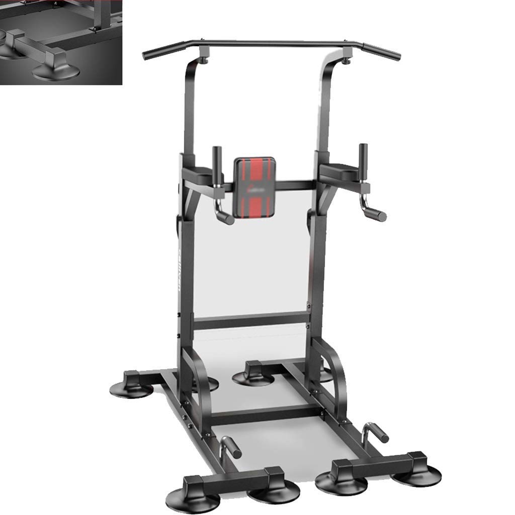 AYCDL Fitness Pull-up Equipment Home Equipment Parallel Bar Rack Indoor Horizontal Bar Multifunctional Training Equipment Stable and Not Shaking Dip Stands,Black-110x82x226cm
