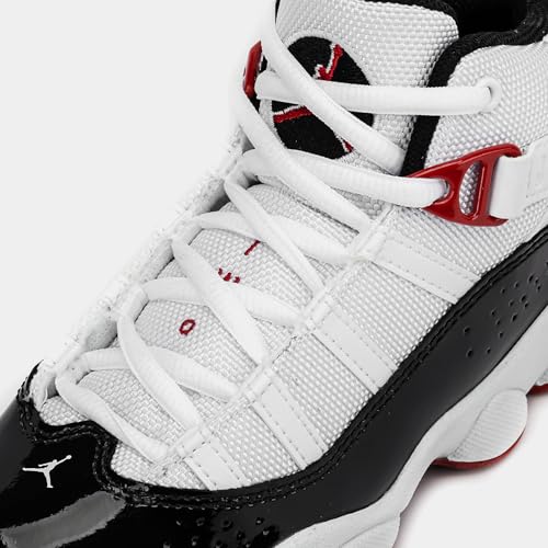 Nike 6 Rings Preschool Basketball Shoes (White/Black/Varsity Red)2