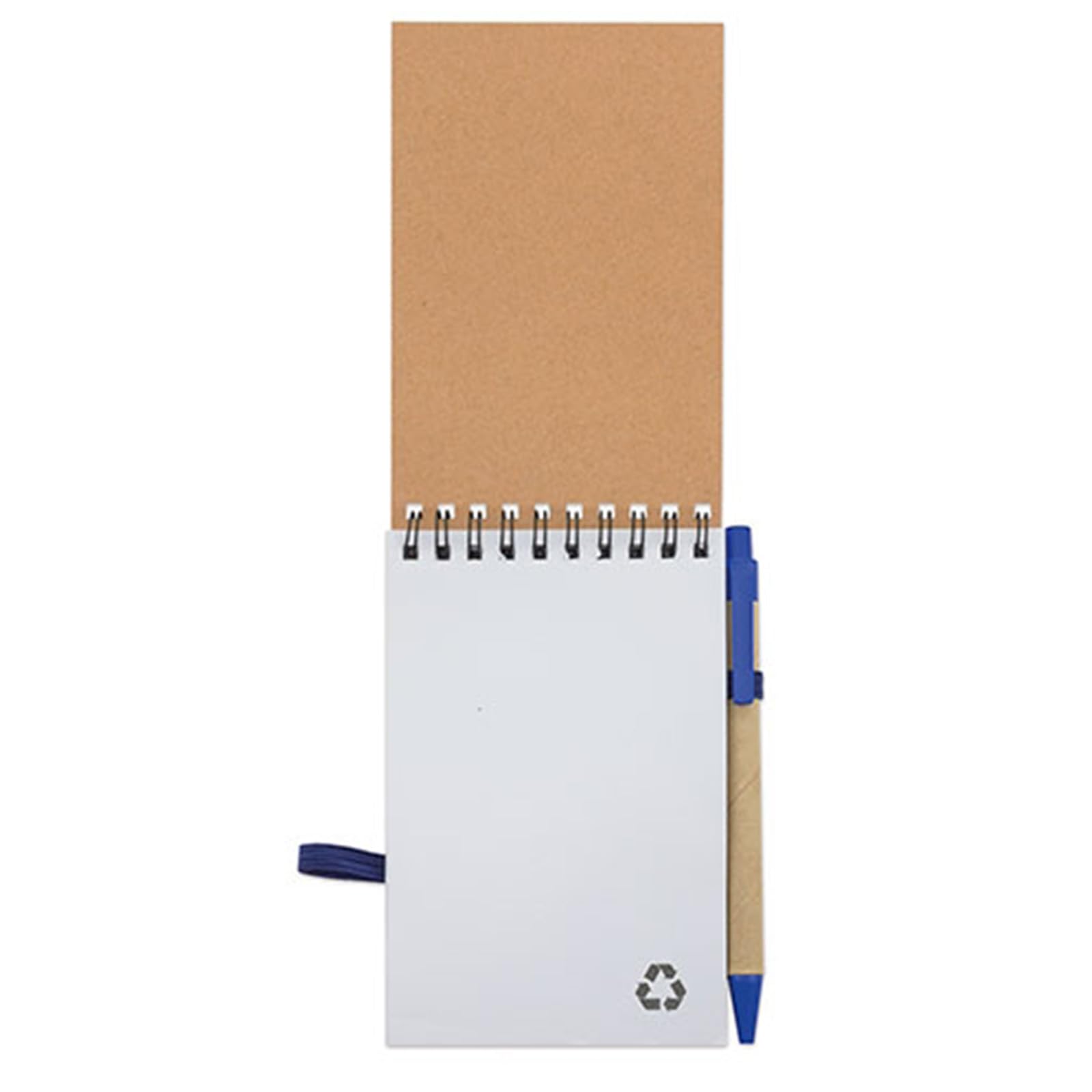 Adri 50 libretas pequeñas a6 de bolsillo con bolígrafo en cartón reciclado a juego, cuaderno con espiral, Portada Rígida, libretita de 70 Hojas lisas ideal para regalos en cumpleaños (50)