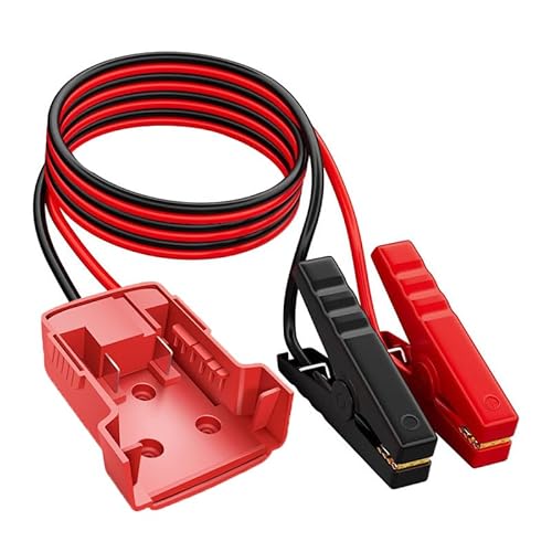 Jumper Cables with Adapter for Milwaukee M18, Silicone wire 2FT 8AWG Cable,18V Battery Jumper Starter for Mid-Size Cars Light Trucks Car Jump Starting Using Tool
